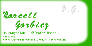 marcell gorbicz business card